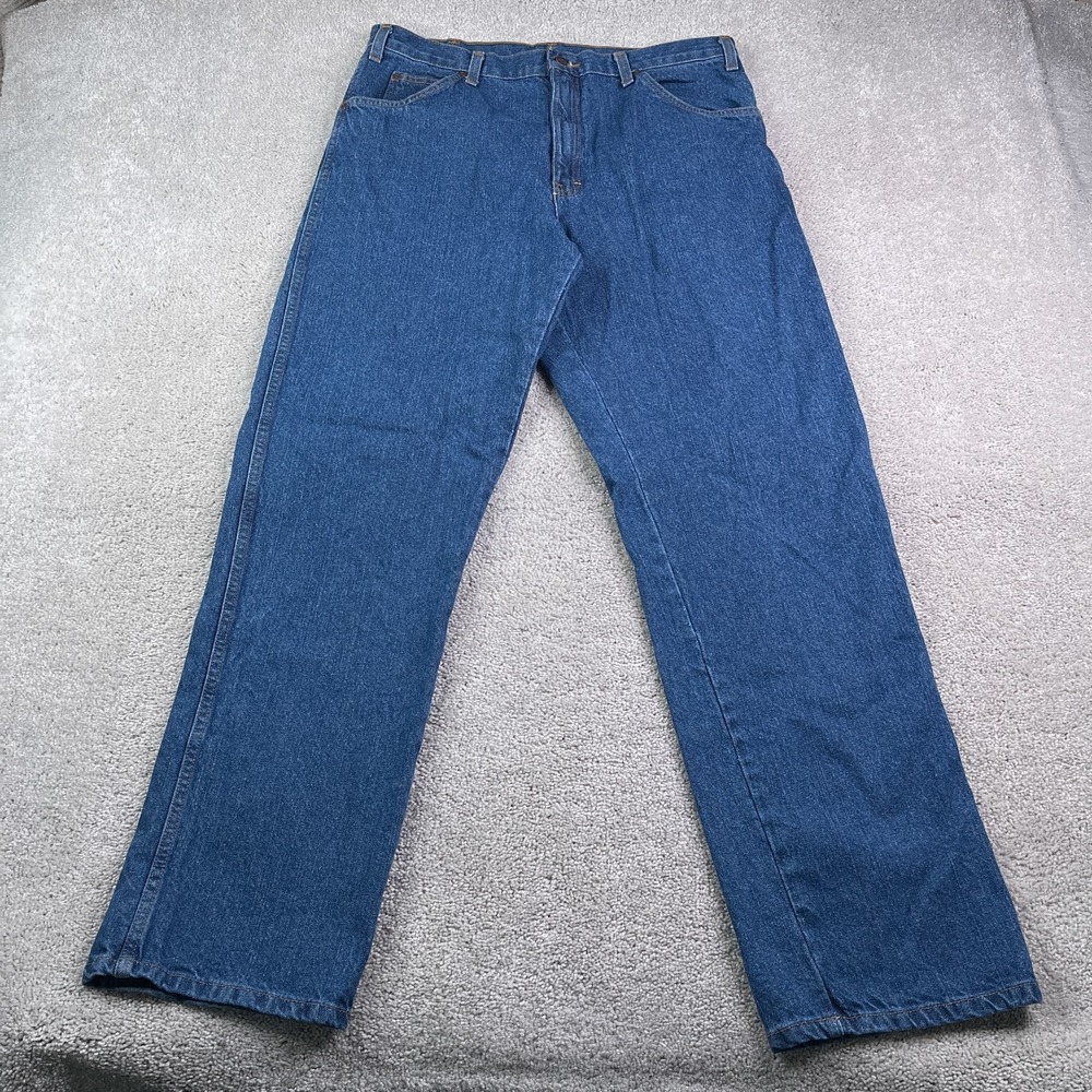 Dickies Jeans Mens 36x34 Blue Regular Fit Straight Leg‎ Workwear Cotton Denim